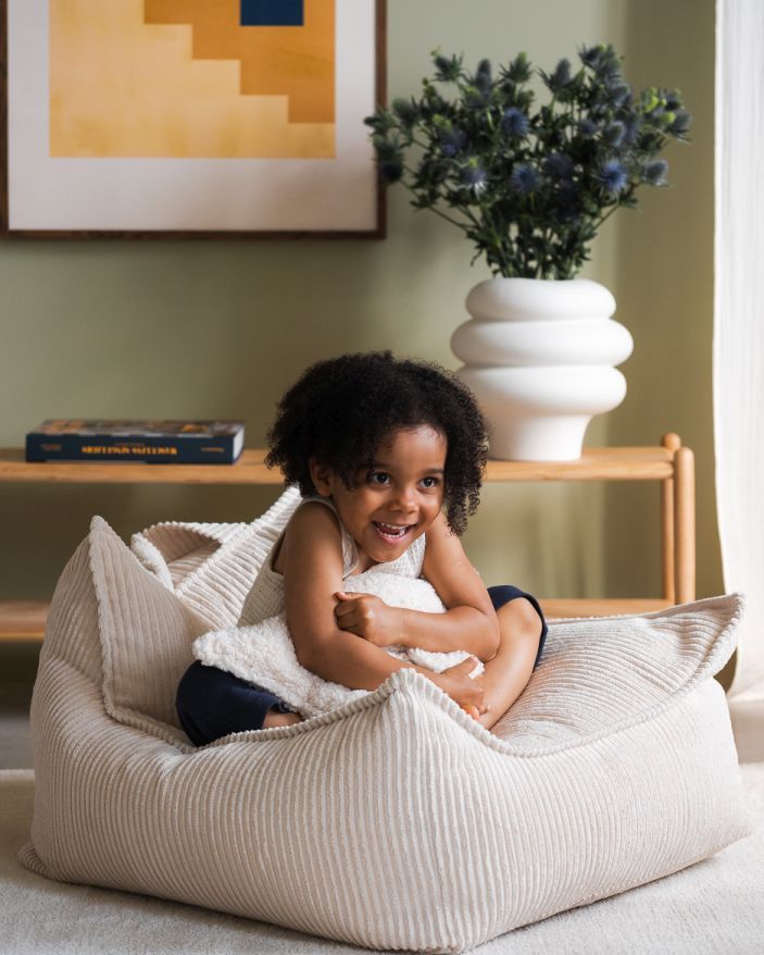 Fauteuil-sac d'enfant large cordon Sucre brun Wigiwama