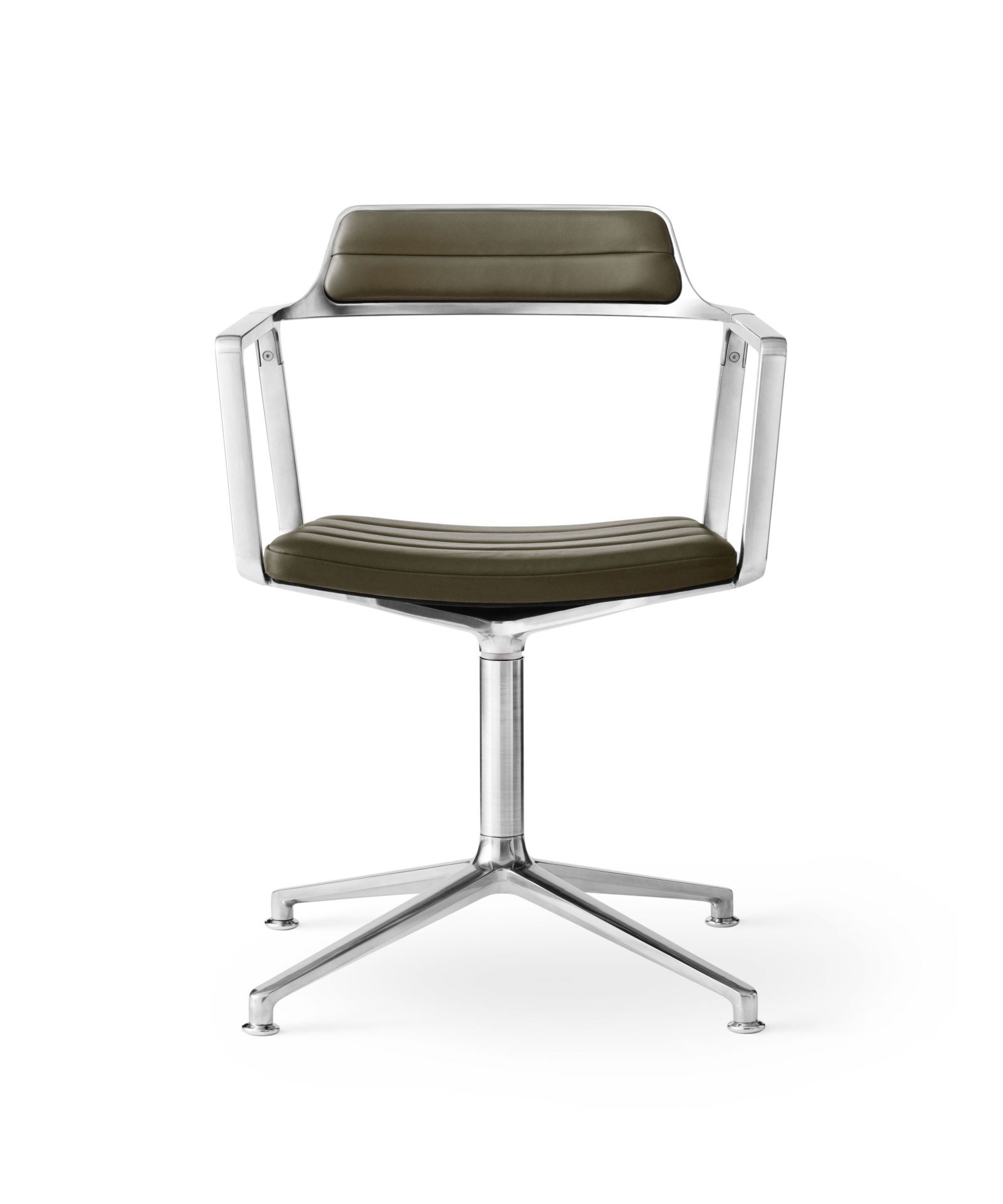 VIPP452 Swivel Chaise avec patins cuir vert Vipp VIPP452 Swivel Chaise avec patins cuir vert Vipp