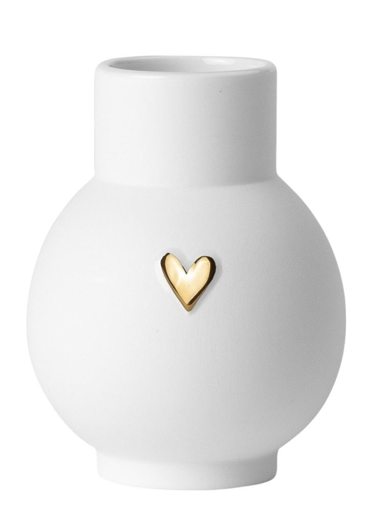 Lovely Mini vase boule coeur or Roues