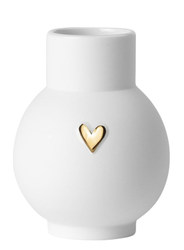 Lovely Mini vase boule coeur or Roues