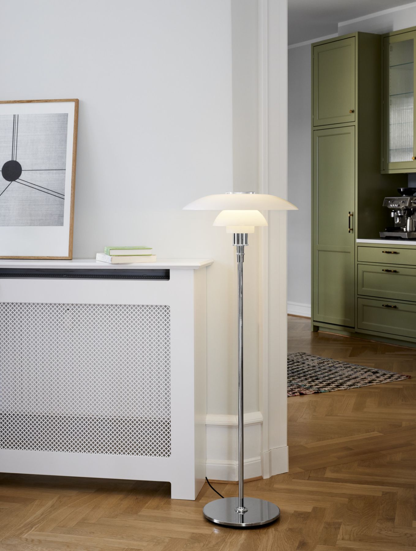 PH 4 1/2 - 3 1/2 Glass Floor lampadaire Louis Poulsen